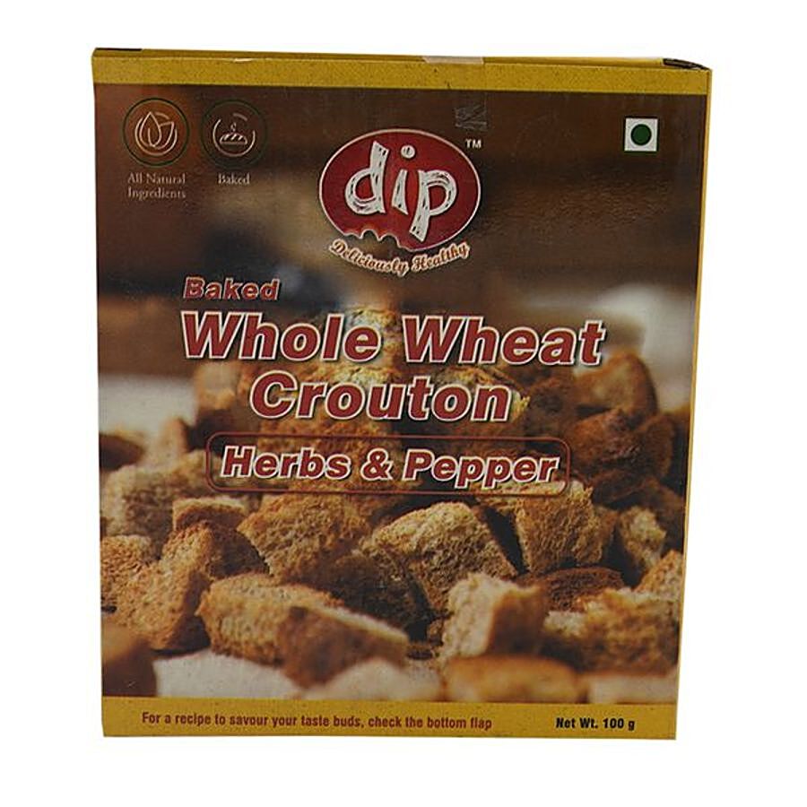 Dip Baked Whole Wheat Crouton - Herbs & Pepper