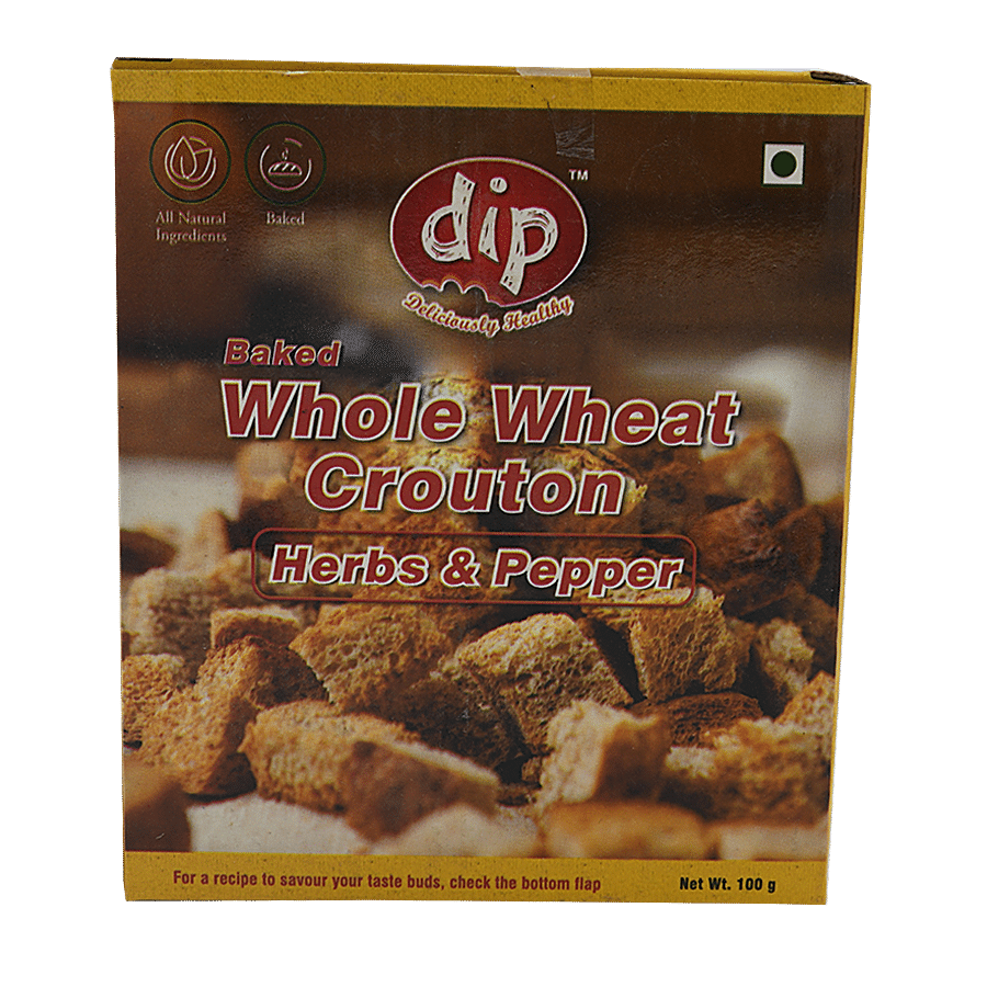 Dip Baked Whole Wheat Crouton - Herbs & Pepper