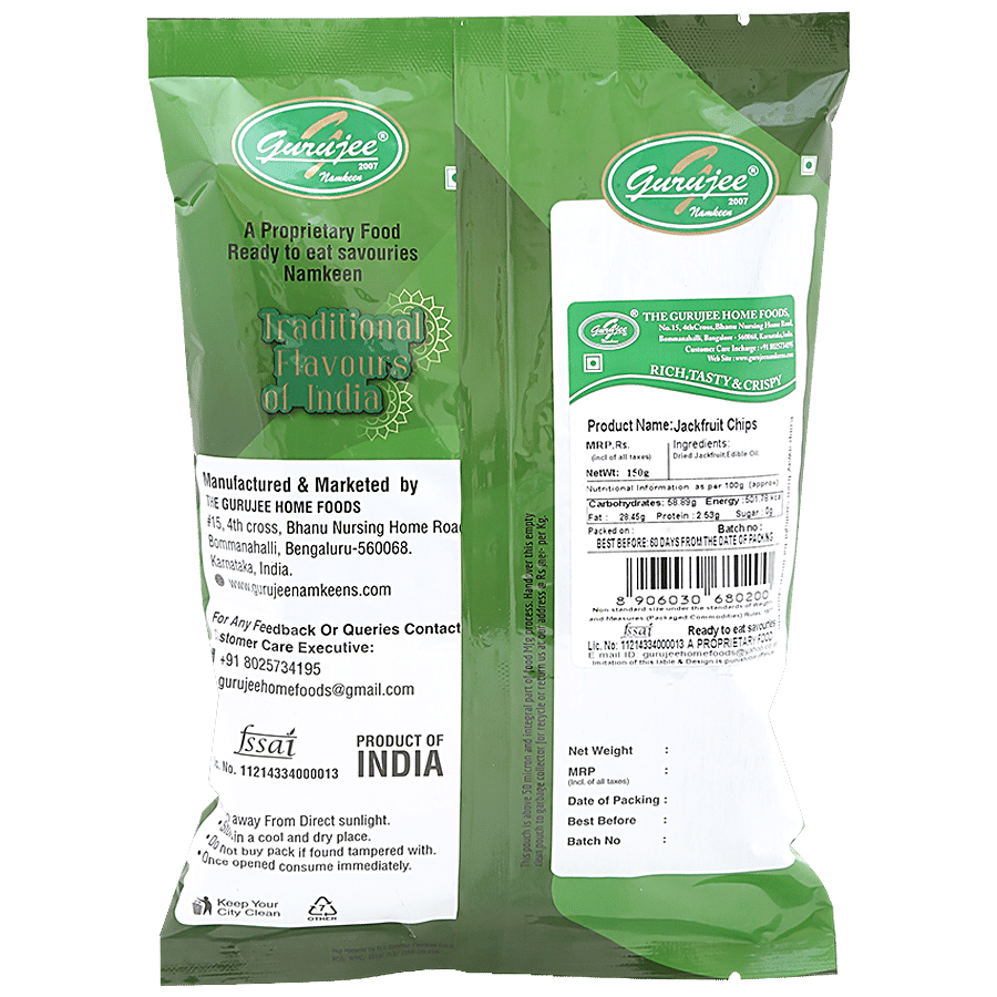 GURUJEE NAMKEEN Jackfruit Chips - Rich