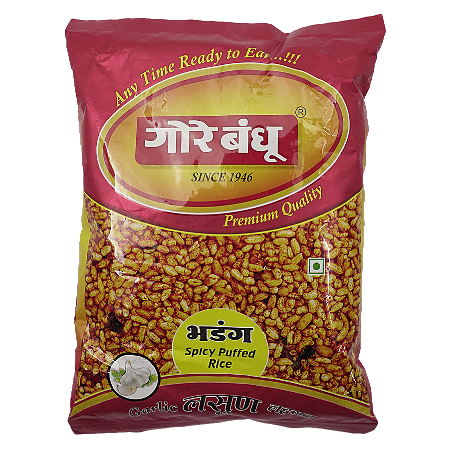 Gore Bhandu  Spicy Puffed Rice Namkeen - Garlic Bhadang