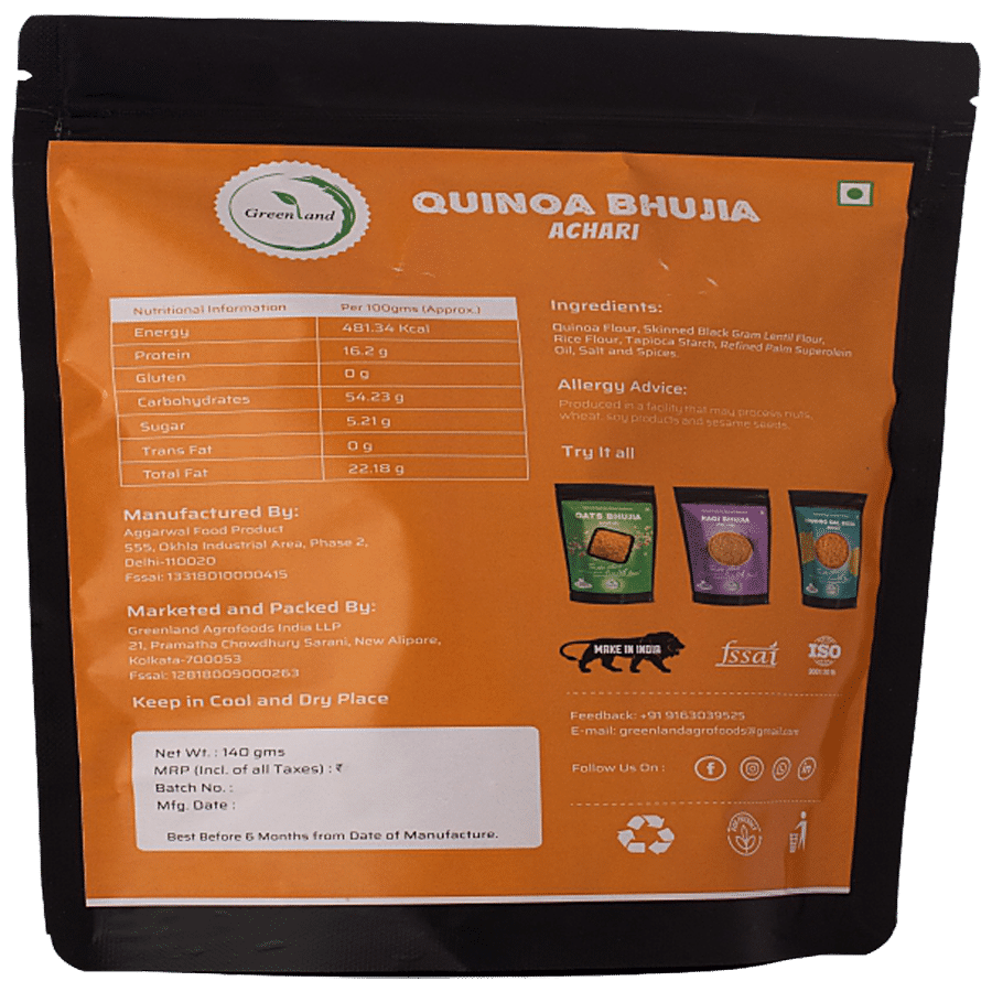 Greenland Quinoa Bhujia - Achari Flavour