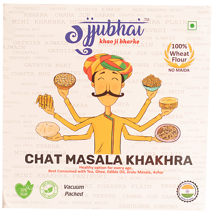 Gujjubhai Chat Masala Khakhra - 100% Wheat Flour