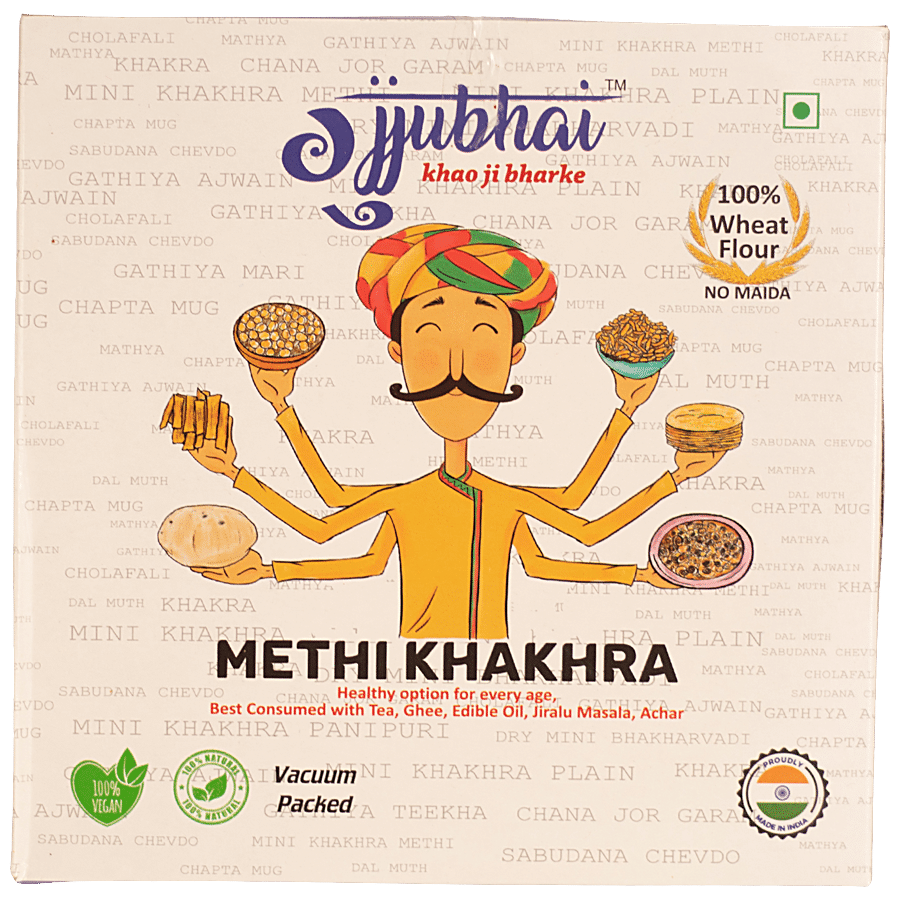 Gujjubhai Methi Khakhra - 100% Wheat Flour