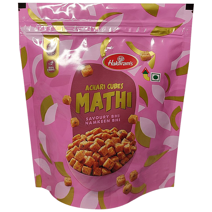 Haldiram's Achari Cubes Mathi - Savoury & Namkeen