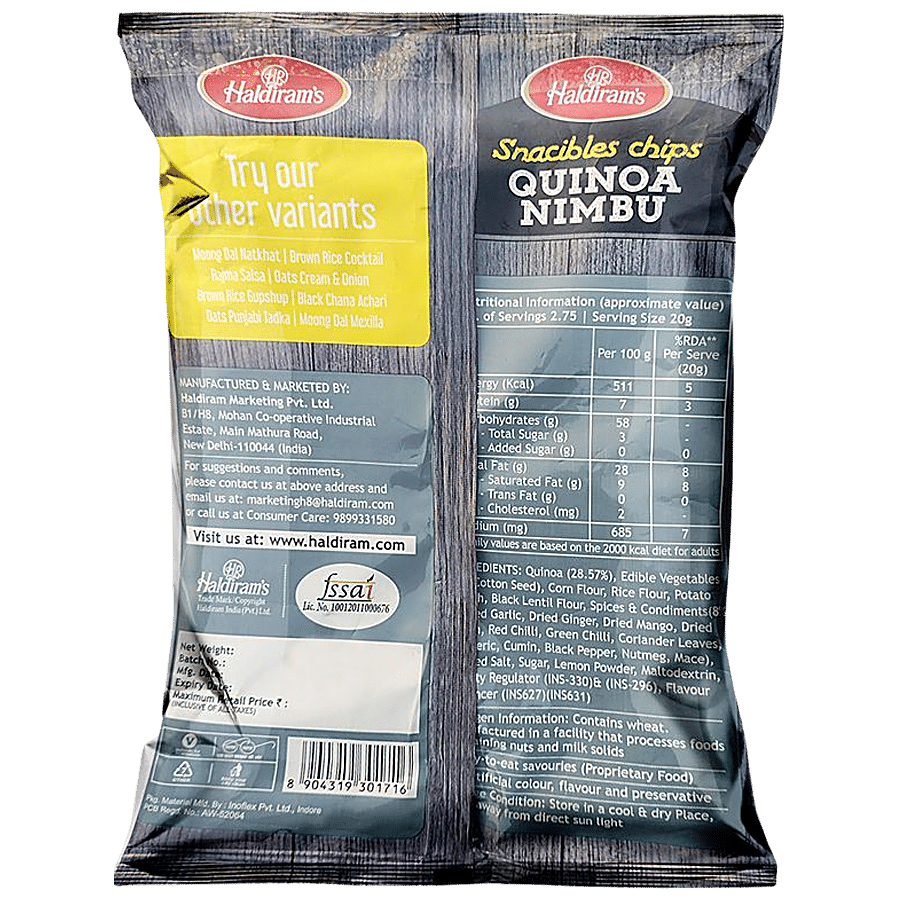 Haldiram's Chips Quinoa Nimbu - Ready To Eat Savouries