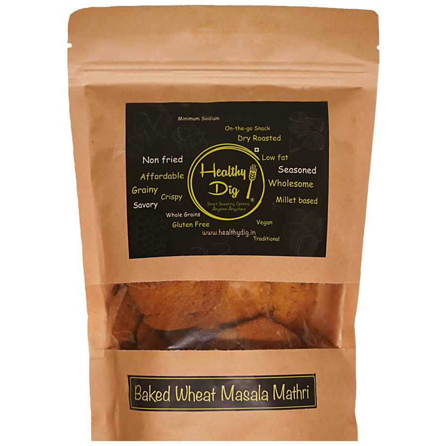 Healthy Dig Baked Wheat Masala Mathri