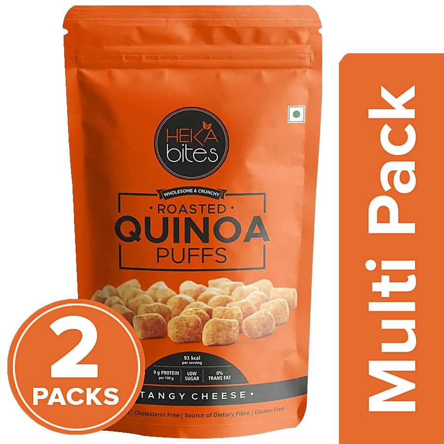 Heka Bites Roasted Quinoa Puffs - Tangy Cheese