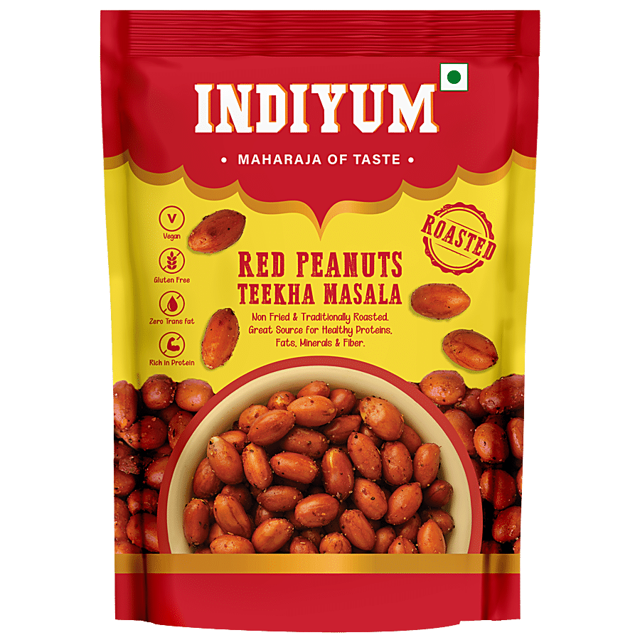 Indiyum Red Peanuts Teekha Masala - Roasted