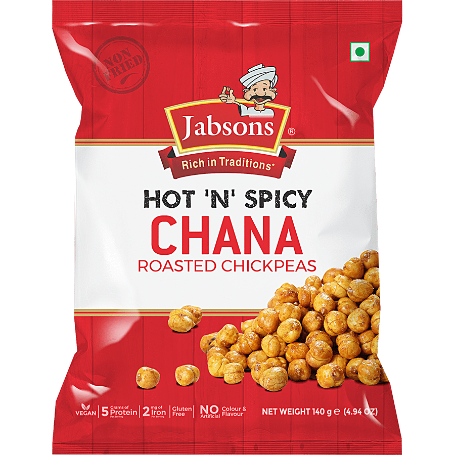 JABSONS Hot 'N' Spicy Chana - Roasted Chickpeas