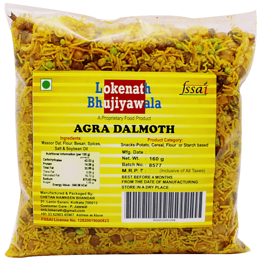 LOKENATH BHUJIYAWALA Agra Dalmoth Namkeen - Spicy