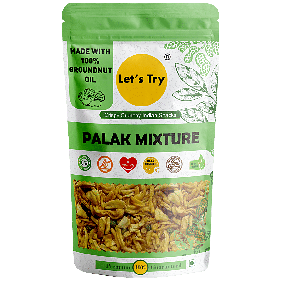 Let's Try Palak Mixture Snacks - Crispy