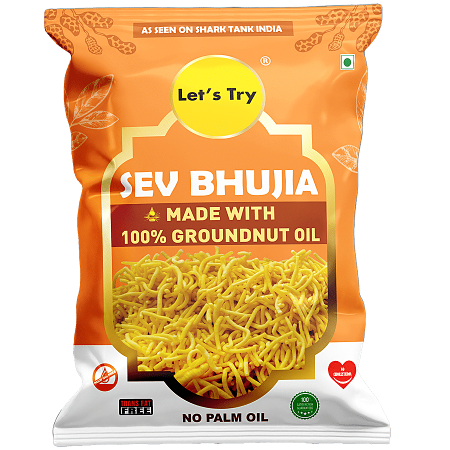 Let's Try Sev Bhujia - Made With 100% Groundnut Oil