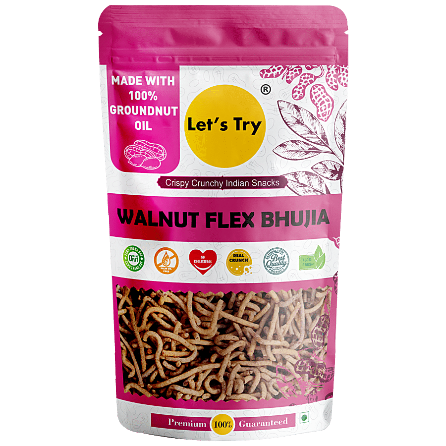 Let's Try Walnut Flex Bhujia Snacks - Crispy