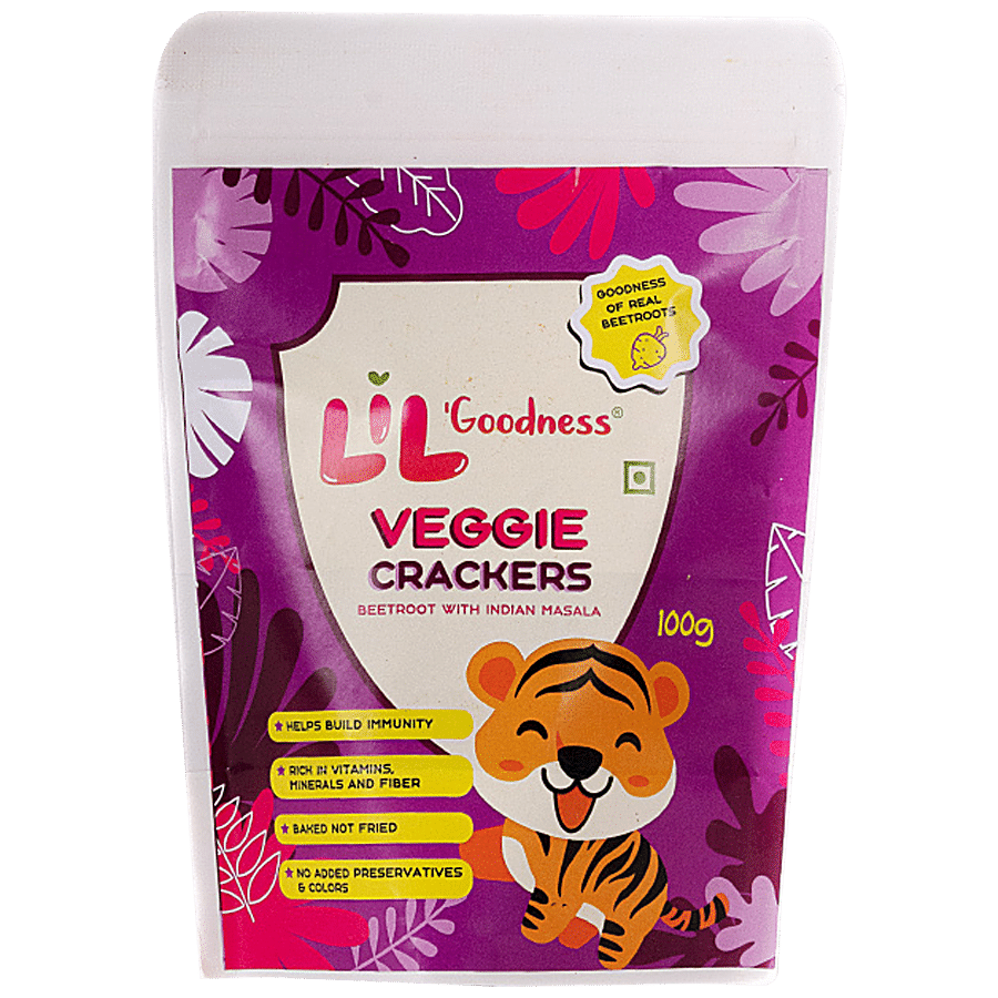 LiL'Goodness Veggie Beetroot Crackers - Indian Masala