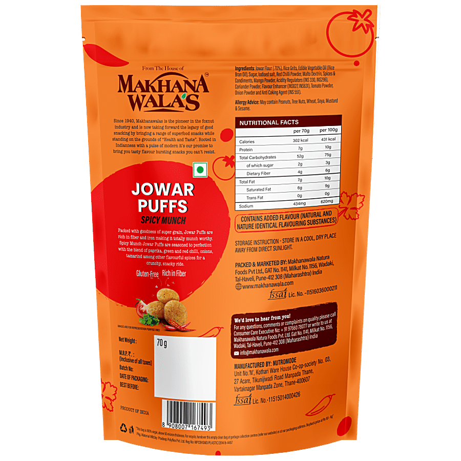 Makhanawala's Jowar Puffs - Spicy Munch