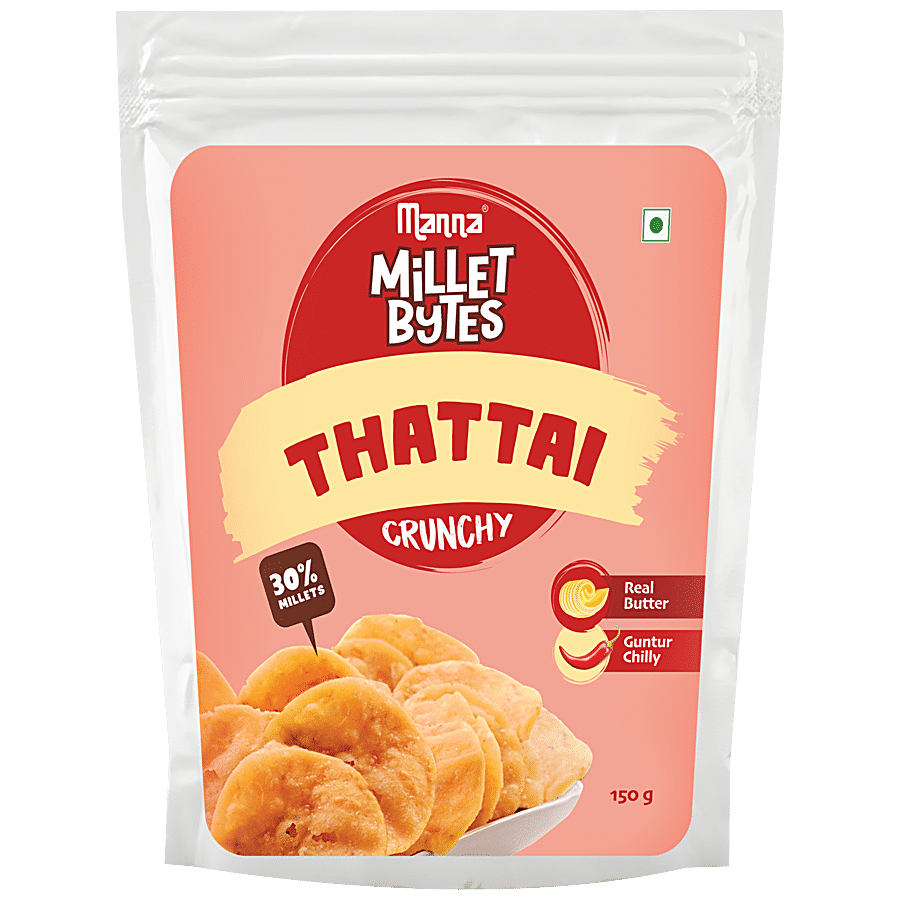 Manna Millet Bytes Thattai - Real Butter & Guntur Chilly