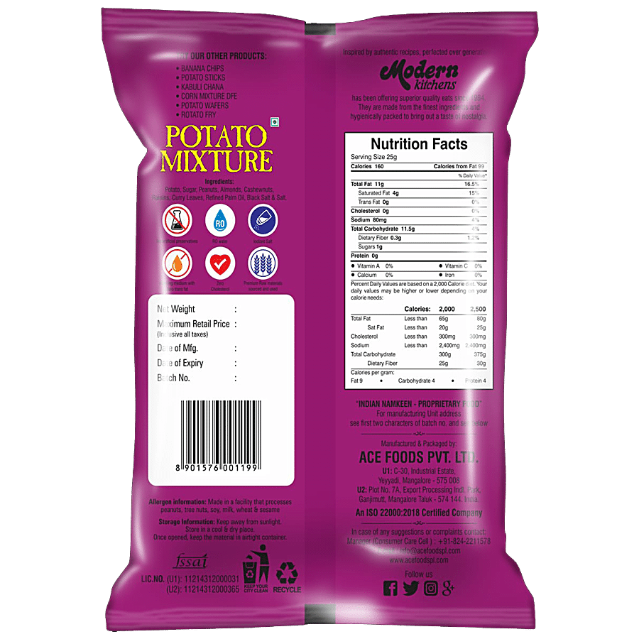 Modern Kitchens Potato Mixture - Enriched With Dry Fruits