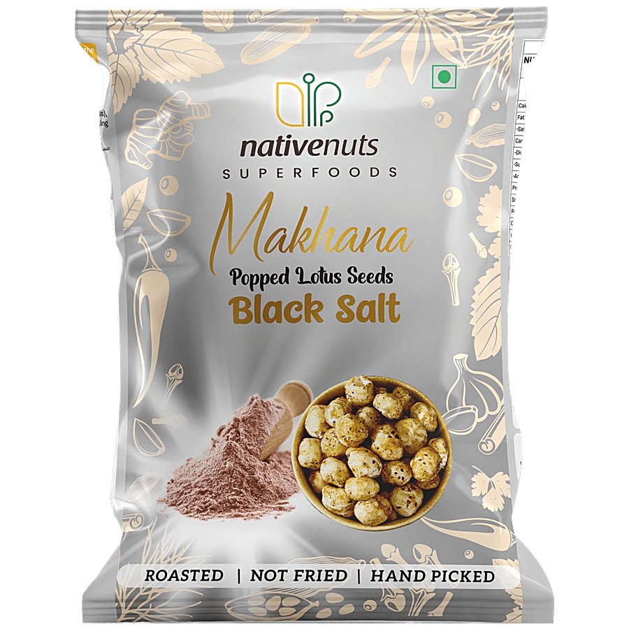 Nativenuts Superfoods Roasted Makhana - Black Salt