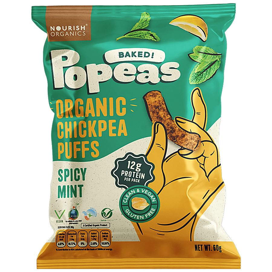 Nourish Organics Baked Popeas - Organic Chickpea Puffs