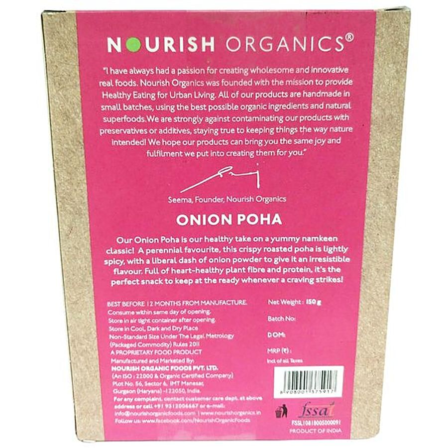 Nourish Organics Onion Poha - Roasted Rice Flakes