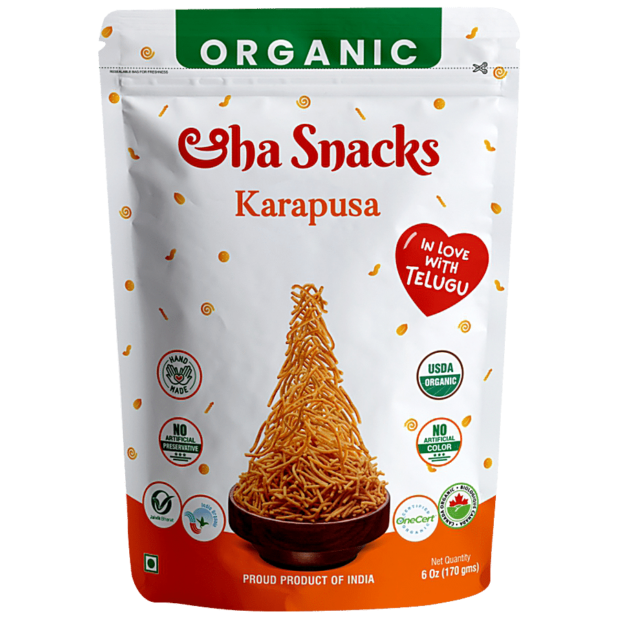 ORGANIC AAHA SNACKS Karapusa - No Preservatives