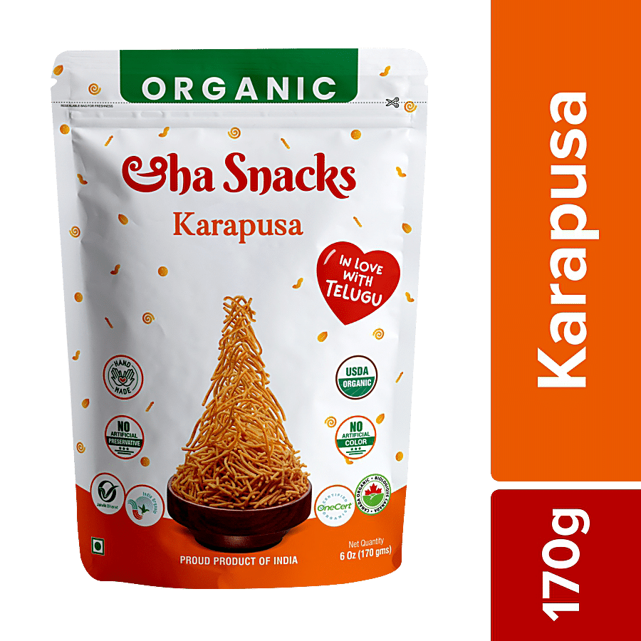 ORGANIC AAHA SNACKS Karapusa - No Preservatives