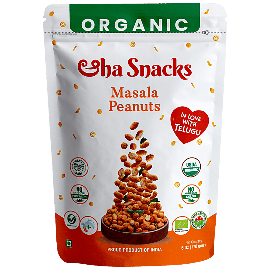 ORGANIC AAHA SNACKS Masala Peanuts - No Preservatives