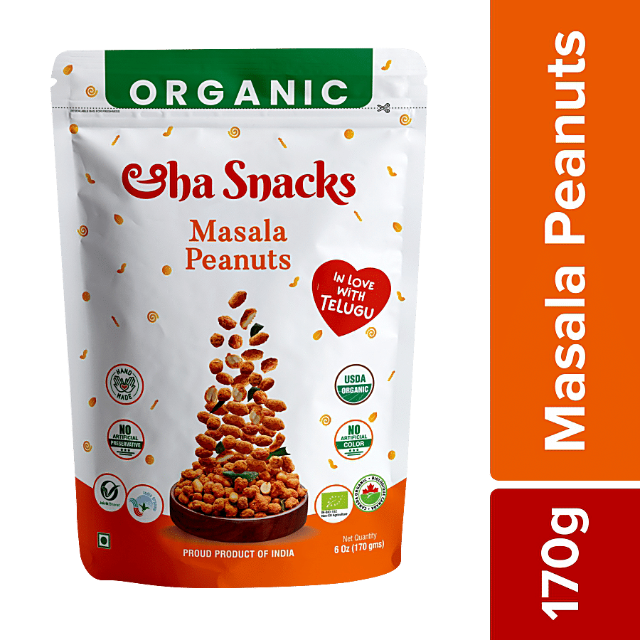 ORGANIC AAHA SNACKS Masala Peanuts - No Preservatives