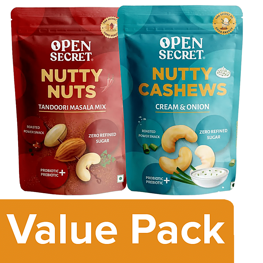 Open Secret Nutty Mix: Tandoori Mix Nuts + Cream & Cashew