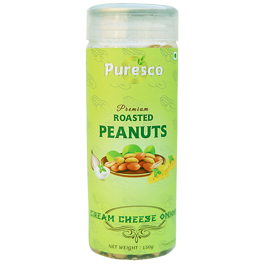 PURESCO Premium Roasted Peanuts - Cream Cheese Onion & Pizza Twist Flavours