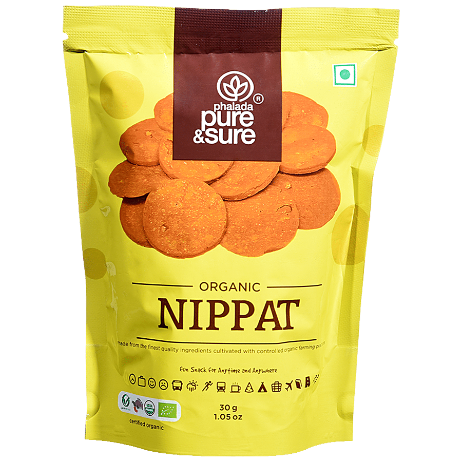 Phalada Pure & Sure Organic Mini Nippat - Crunchy