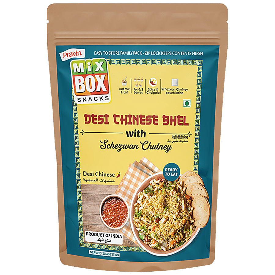 Pravin Mixbox  Desi Bhel - With Schezwan Chutney