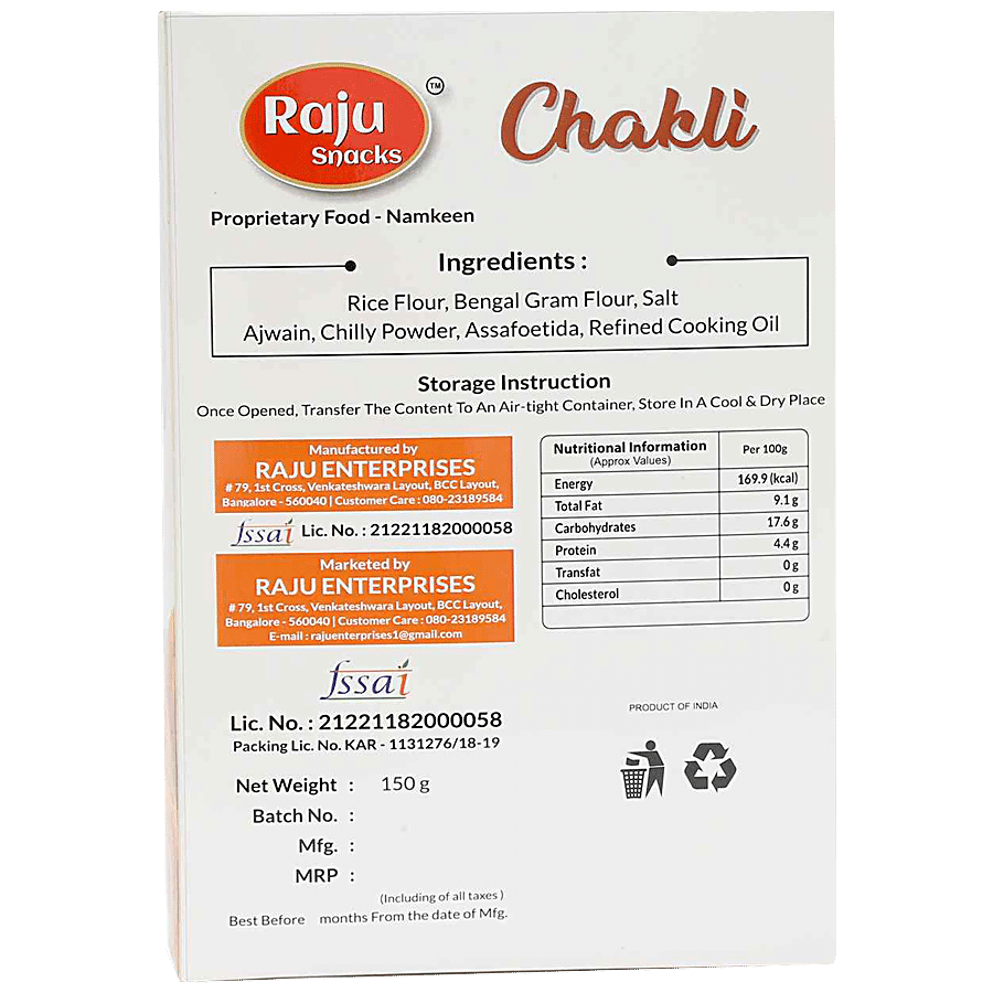 Raju Snacks Chakkli - Cripsy