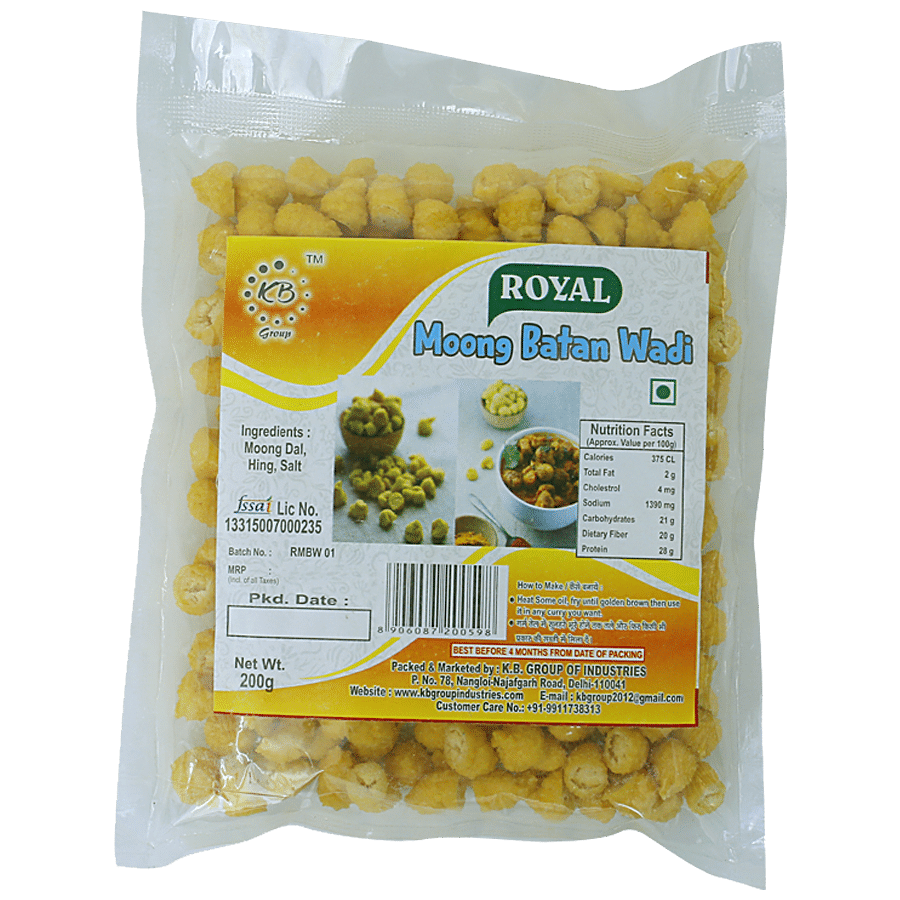 Royal Moong Batan Wadi - Traditional Indian Snack