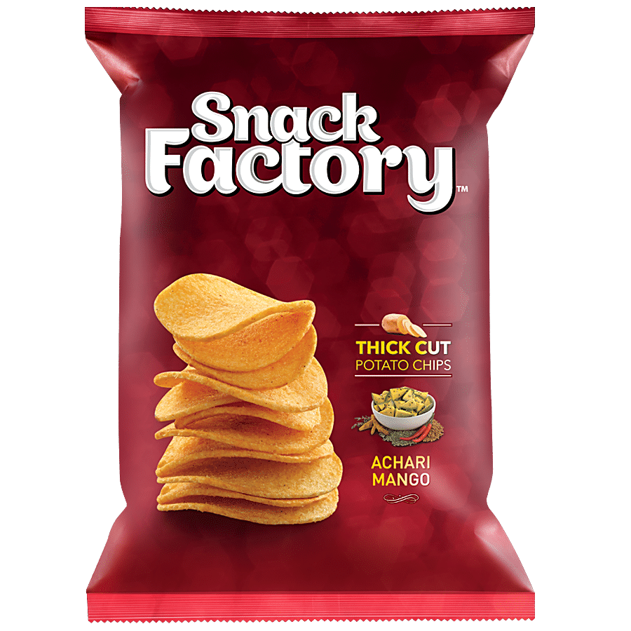 SNACK FACTORY Thick Cut Potato Chips - Achari Mango