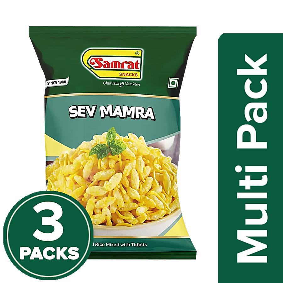 Samrat  Sev Mamra Namkeen - Puffed Rice Mixed With Tidbits