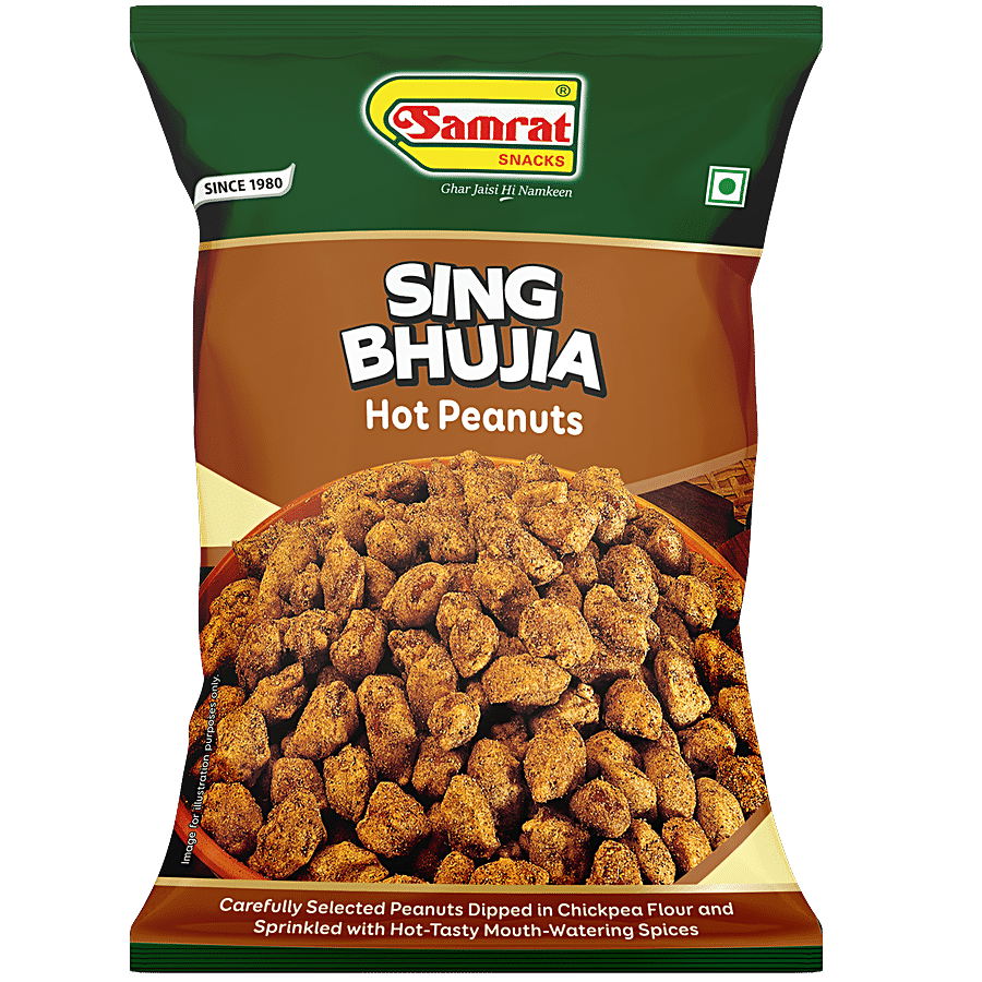 Samrat  Sing Bhujia Namkeen - Hot Peanuts