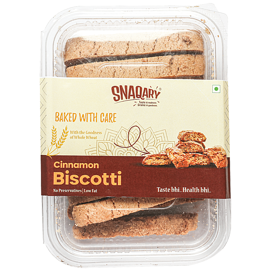 Snaqary Cinnamon Biscotti - Goodness Of Whole Wheat