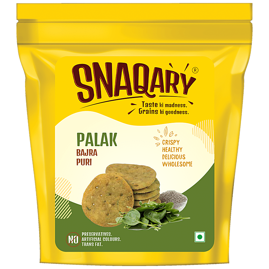 Snaqary Palak Bajra Puri - Crispy