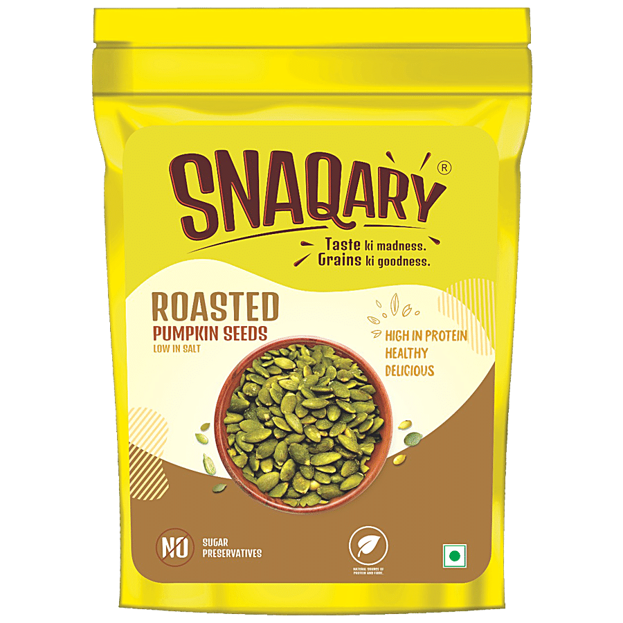 Snaqary Roasted Pumpkin Seeds - High In Protein