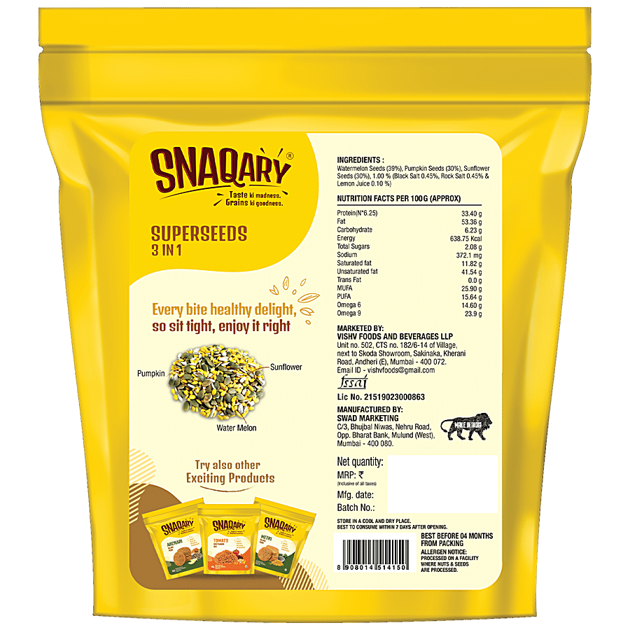 Snaqary Superseeds 3 In 1- Roasted