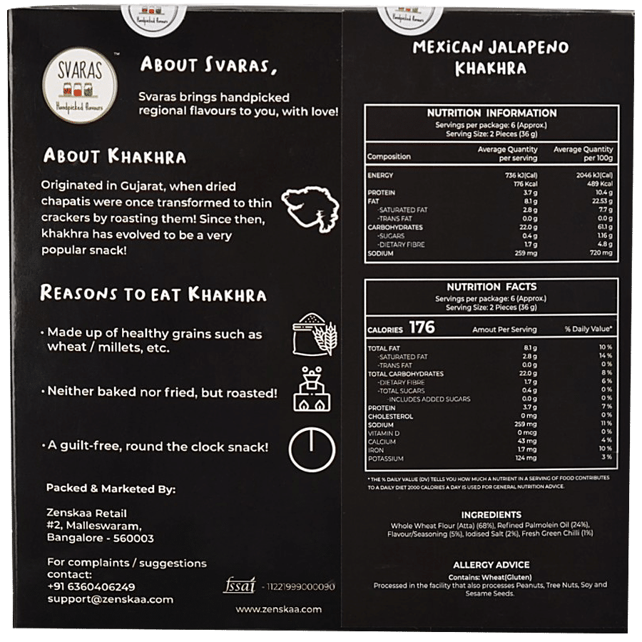 Svaras Mexican Jalapeno Khakhra - Rich In Nutrition