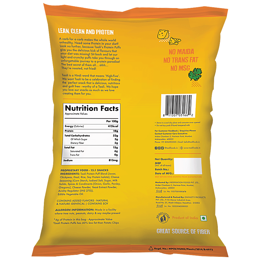 TAALI Protein Puffs - Cheese & Herbs