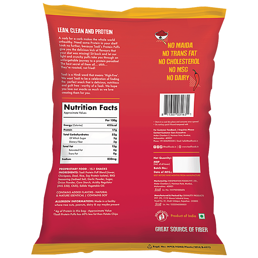 TAALI Protein Puffs - Smoky Barbeque