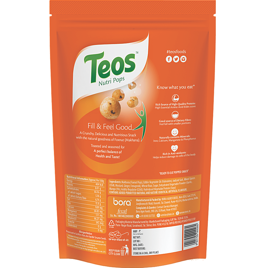 TEOS Nutri Pops - Roasted Flavoured Makhana/Foxnut