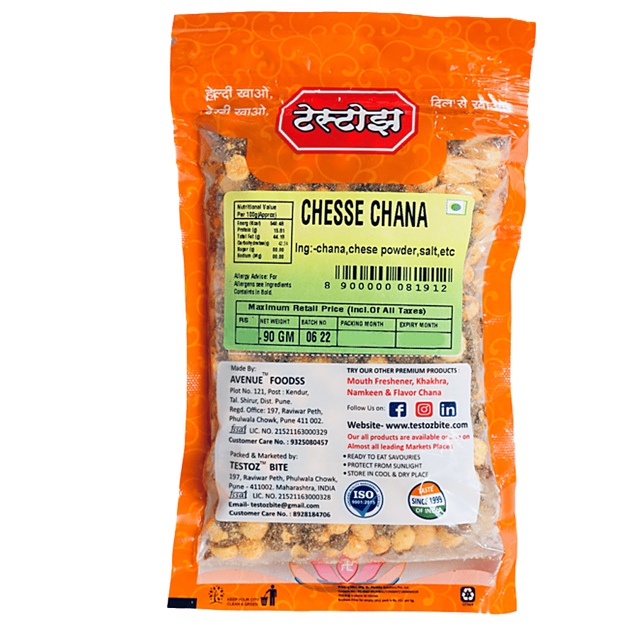 TESTOZ Cheese Chana - Ready To Eat Savoury