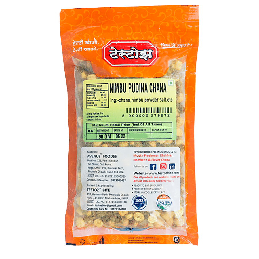 TESTOZ Nimbu Pudina Chana - Ready To Eat Savoury