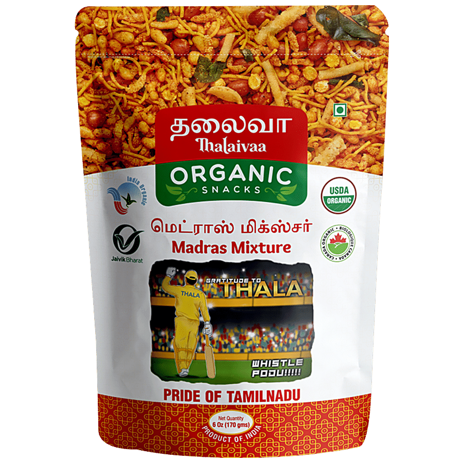 THALAIVAA ORGANIC SNACKS Madras Mixture - No Preservatives