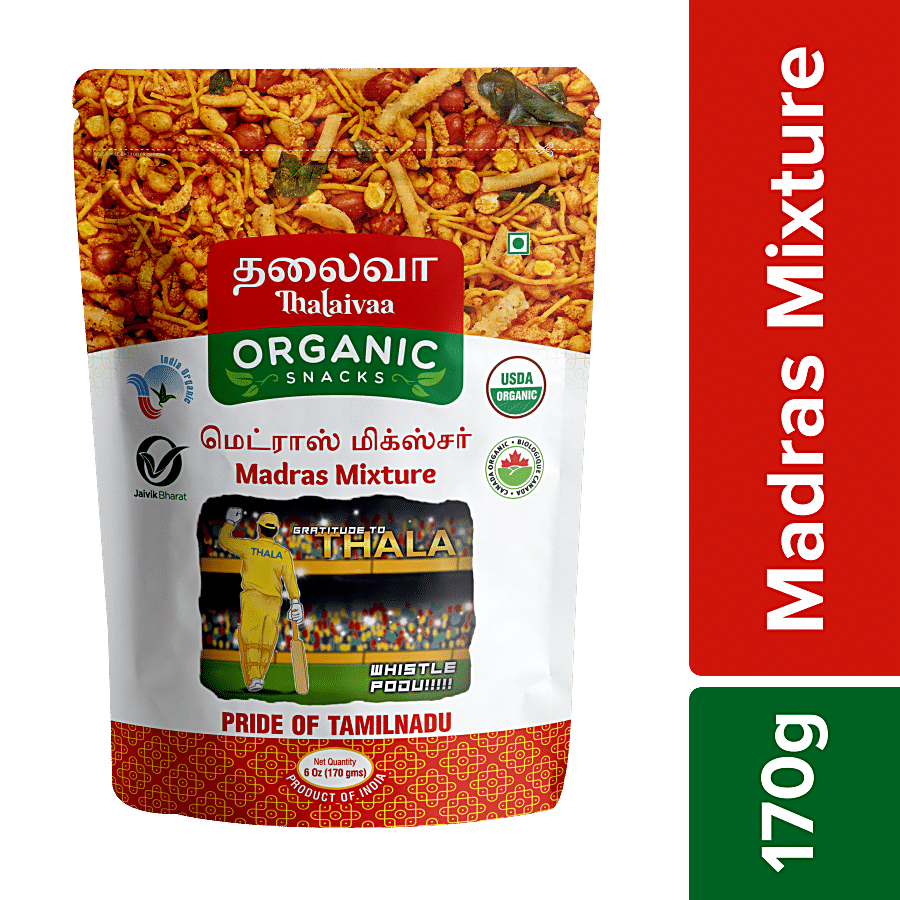 THALAIVAA ORGANIC SNACKS Madras Mixture - No Preservatives