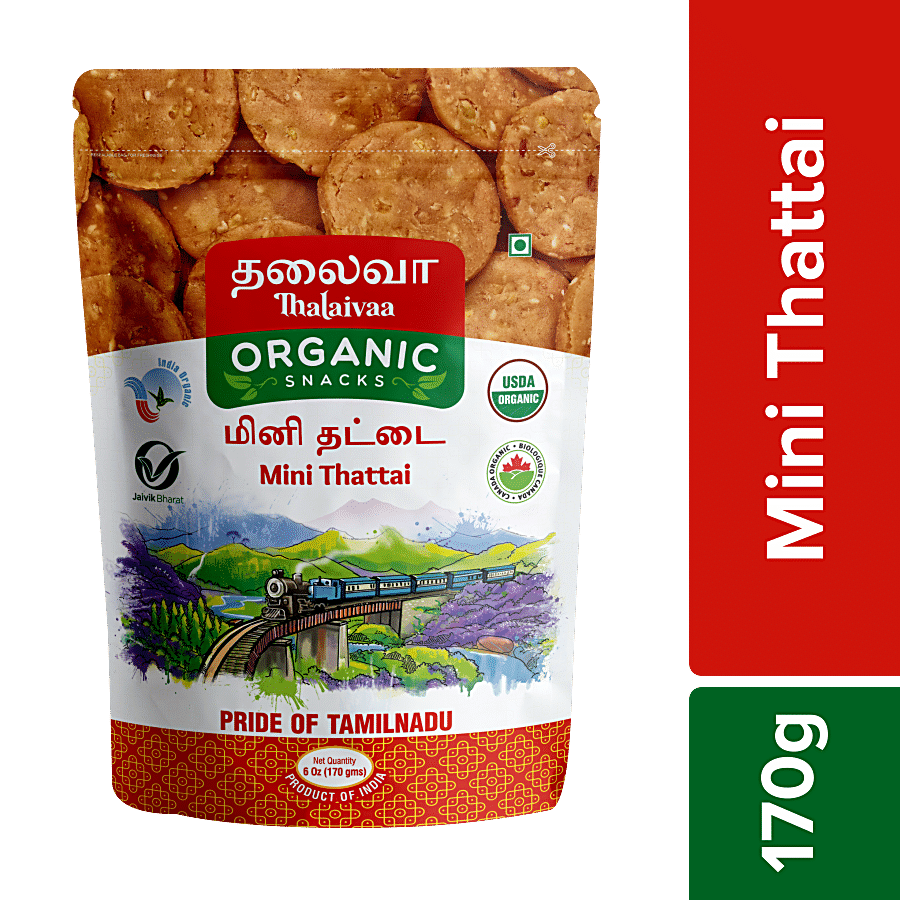 THALAIVAA ORGANIC SNACKS Mini Thattai - No Preservatives